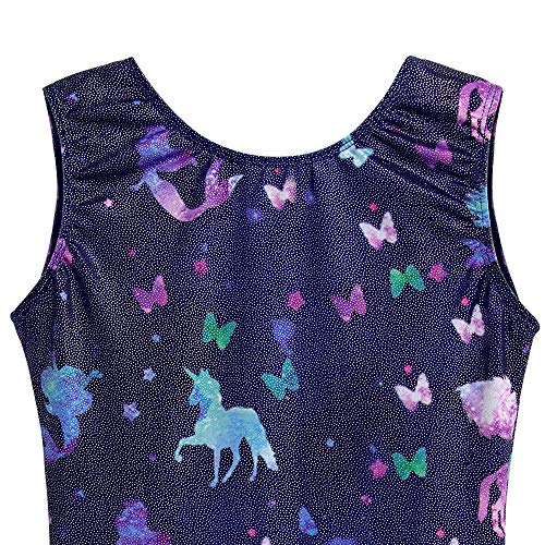 Image of HOZIY Gymnastics Leotards for Girls Unicorn Aurora Rainbow Mermaid Dinosaur Cupcake Sparkle Biketard Toddlers Kids Children