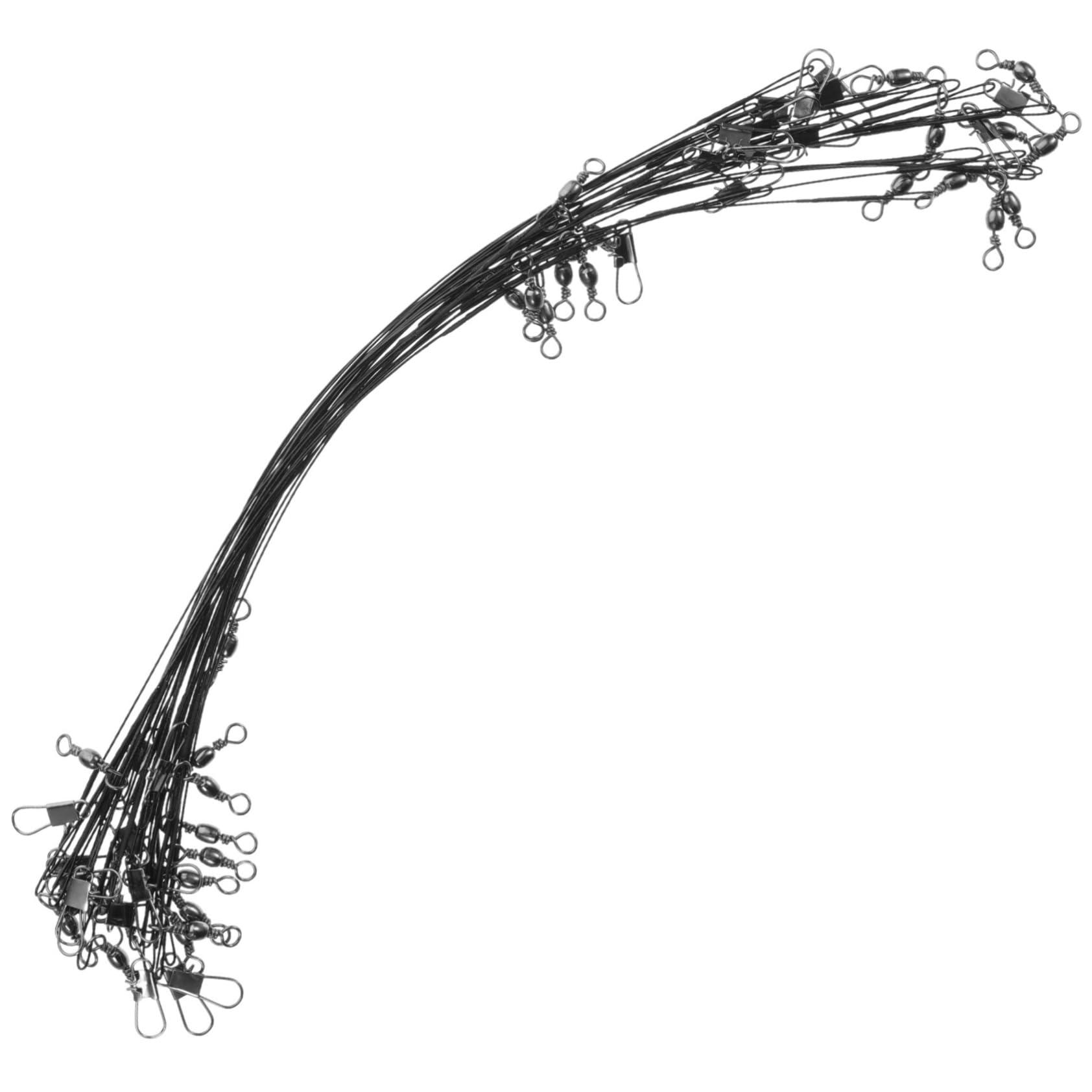 HANABASS 100Pcs Fishing Leaders Wire Sturdy Saltwater Fishing Lines for All Fish Types to Lengths Lightweight and Portable for Novice and Pro Anglers