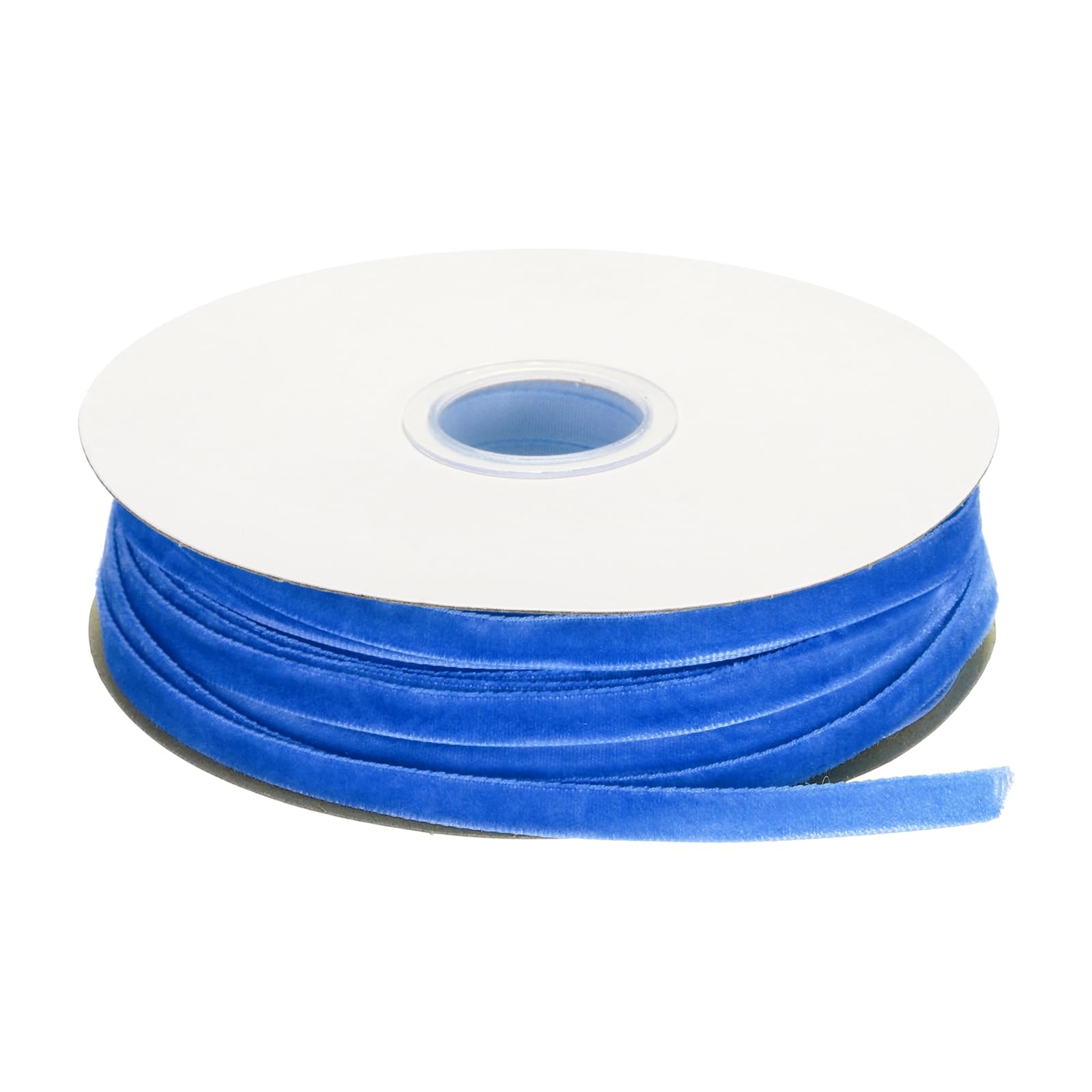 sourcing map Velvet Ribbon 1/4 Inch x 50 Yard Single Face Spool Silky Velvet Fabric for Bouquets DIY Crafts Gift Wrapping Wedding Party Cobalt Blue — image 1