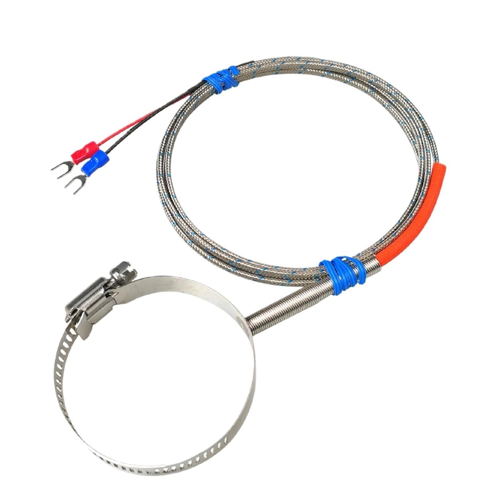 QfUxYYSLD Clamp Thermocouple K Type Adjustable Pipe Surface Sensor for Injection Molding Nozzle High Temperature(K-1m-21-44mm)