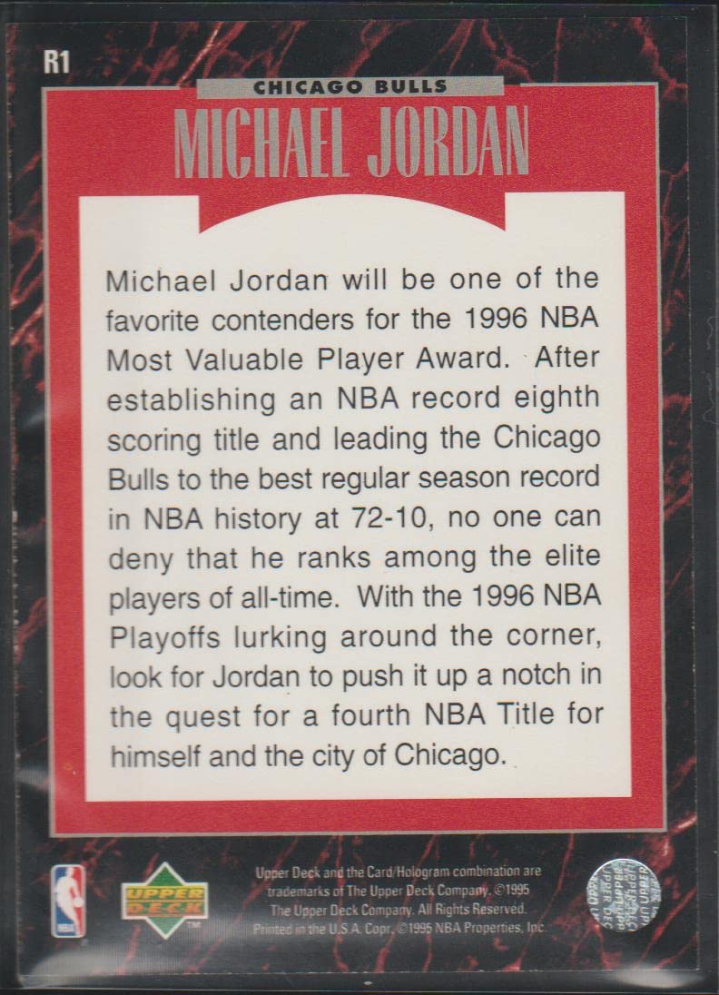 Amazon.com: Michael Jordan (Basketball Card) 1995-96 Upper Deck