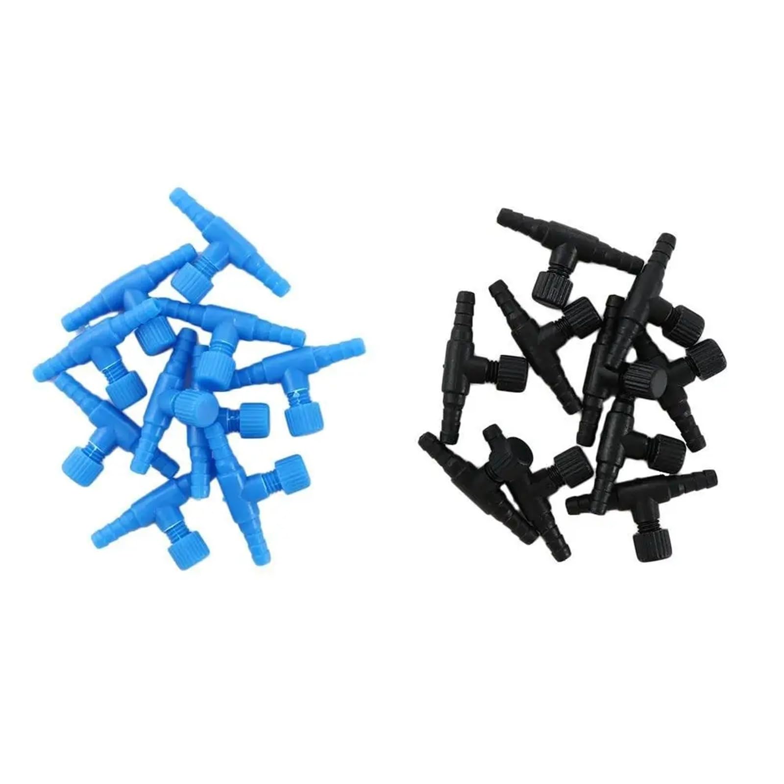 Tubo de aire ajustable 4 mm for bomba, conector for pecera, regulador for acuario, válvula control flujo(Blue-1)
