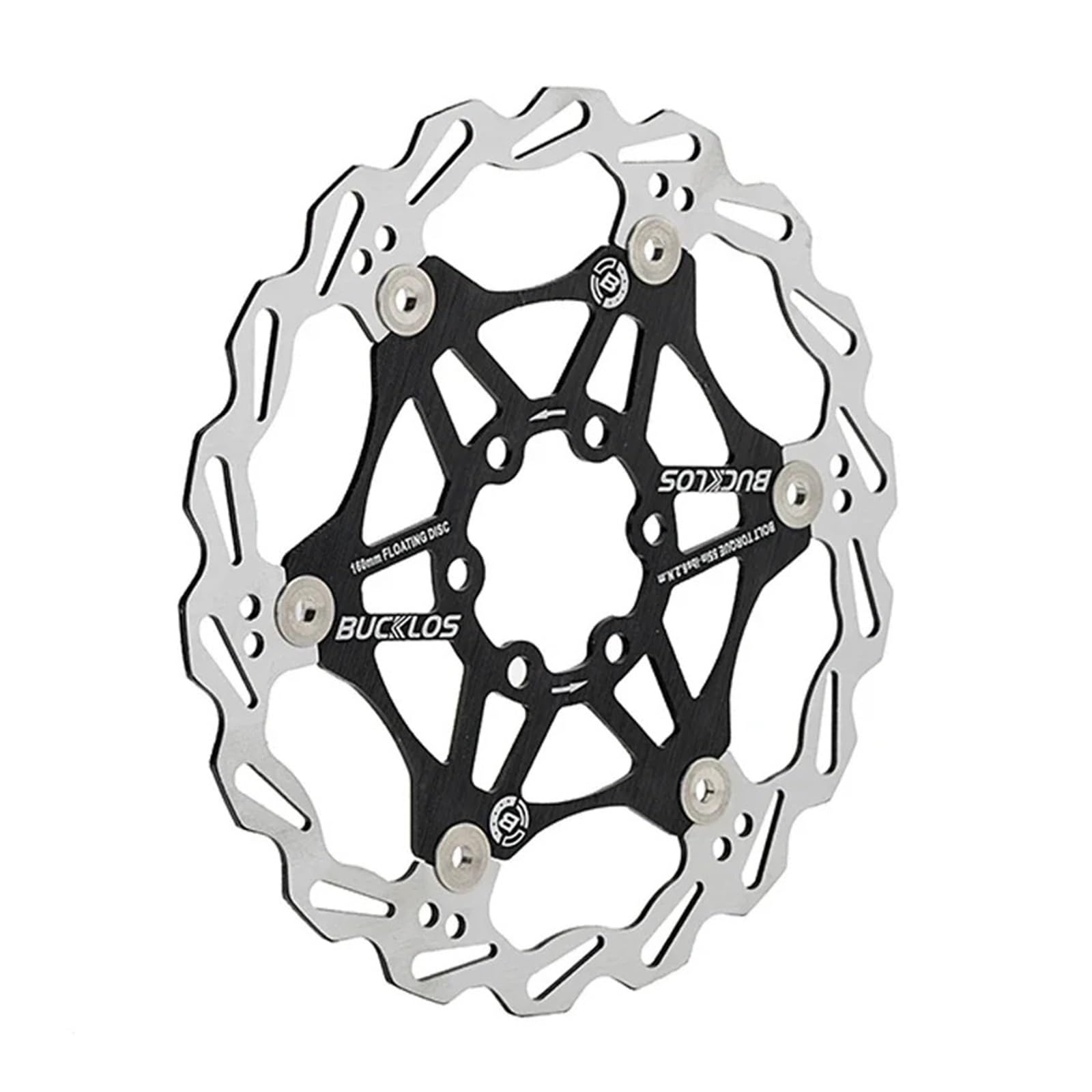 LEOTNNDQ Brake Disc 160mm 180mm 203mm Floating Rotor Heat Dissipation Hydraulic Disc Brake Rotor(203MM Black)