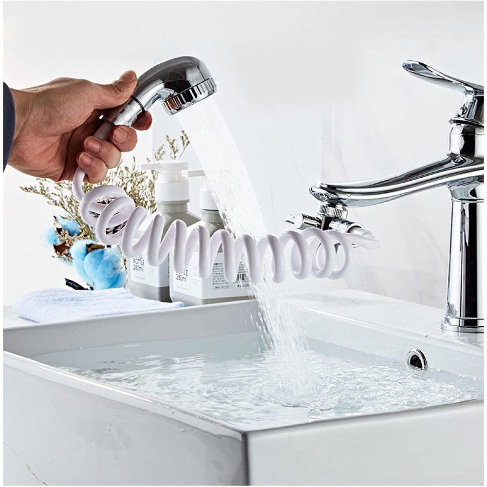Feder-Flexibler Brauseschlauch for Wasserleitungen, Toiletten-, Bidet-Pistole, Telefonleitung, Sanitärschlauch, Badezimmerzubehör, 2 m, 1,5 m(1.5m)