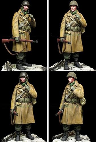 1/16 4.724 in nosotros infantería invierno figura pie kit resina modelo miniatura sin ensamble sin pintar