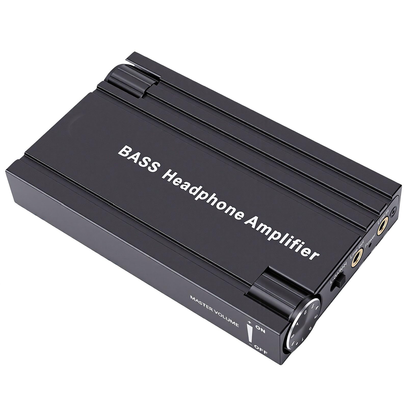 Jectse Amplificatore per Cuffie Portatile Amplificatore Aux da 3,5 Mm con Interruttori di Potenziamento dei Bassi SNR da 100 DB Batteria 24 Ore per PC Smartphone MP3 MP4 Console di