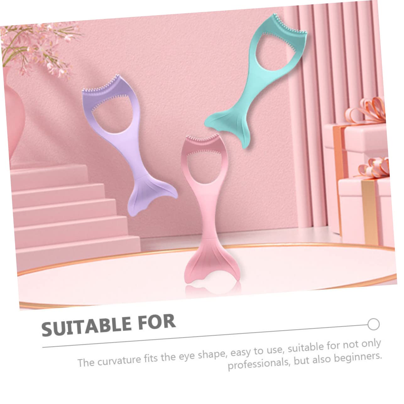FOMIYES 8pièces Outils De Maquillage Pour Yeux Gabarit Silicone Pour Eyeliner Et Mascara Accessoires De Beauté Pour Femmes Et Filles