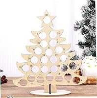 Vista 7 de Calendario de Adviento 2022, calendario de cuenta regresiva de Navidad, marco de chocolate de madera, calendario de Adviento de decoración