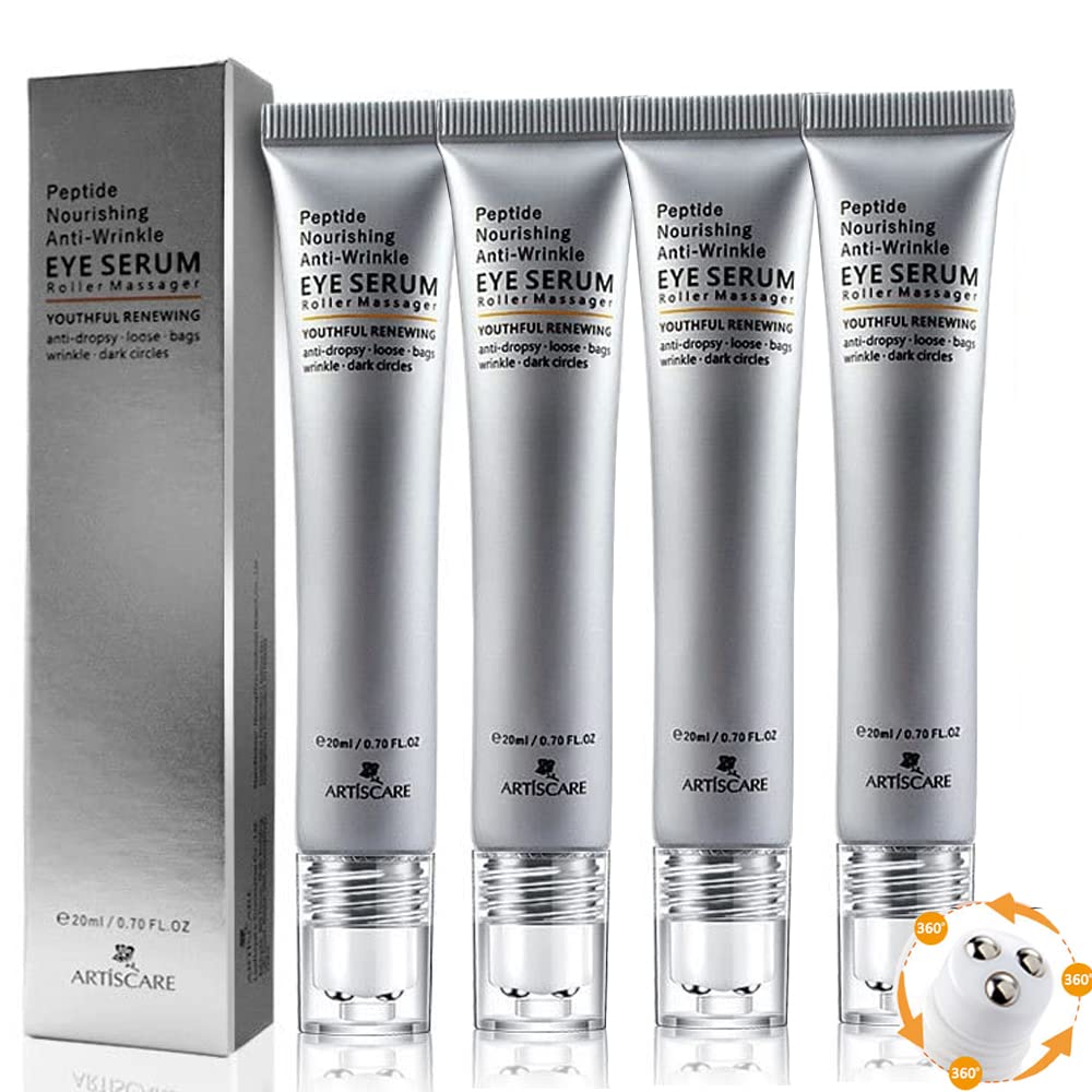 Pyrrhus Hexapeptide Eye Serum, Hexapeptide Eye Serum, Pyrrhus Eye Serum, Pyrrhus Eye Cream, Artiscare Eye Serum, Peptide Nourishing Anti Wrinkle Eye Serum Roll On Eye Serum (4Pcs)
