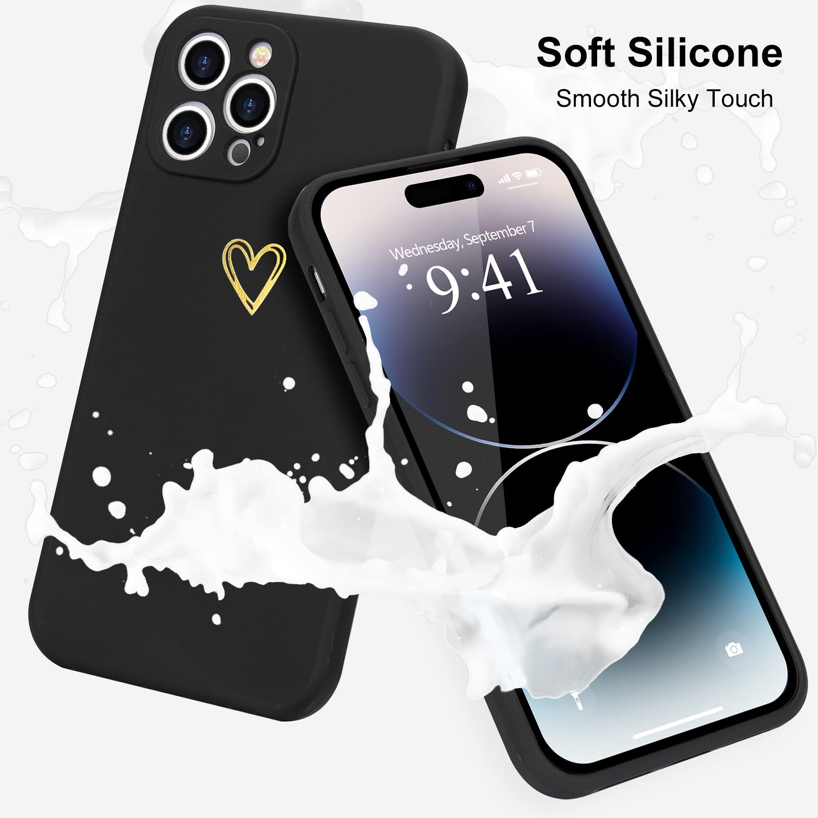 Custodia Compatibile con iPhone 14 Pro Max Cover Ragazze Amore Cuore