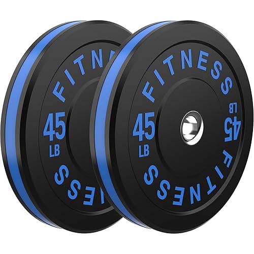 2 Inch Bumper Plates，10-500lbs，Barbell Rubber Olympic Weight Plates Set for Home Gym, Strength Training & Weight Lifting, Multiple Options Colors