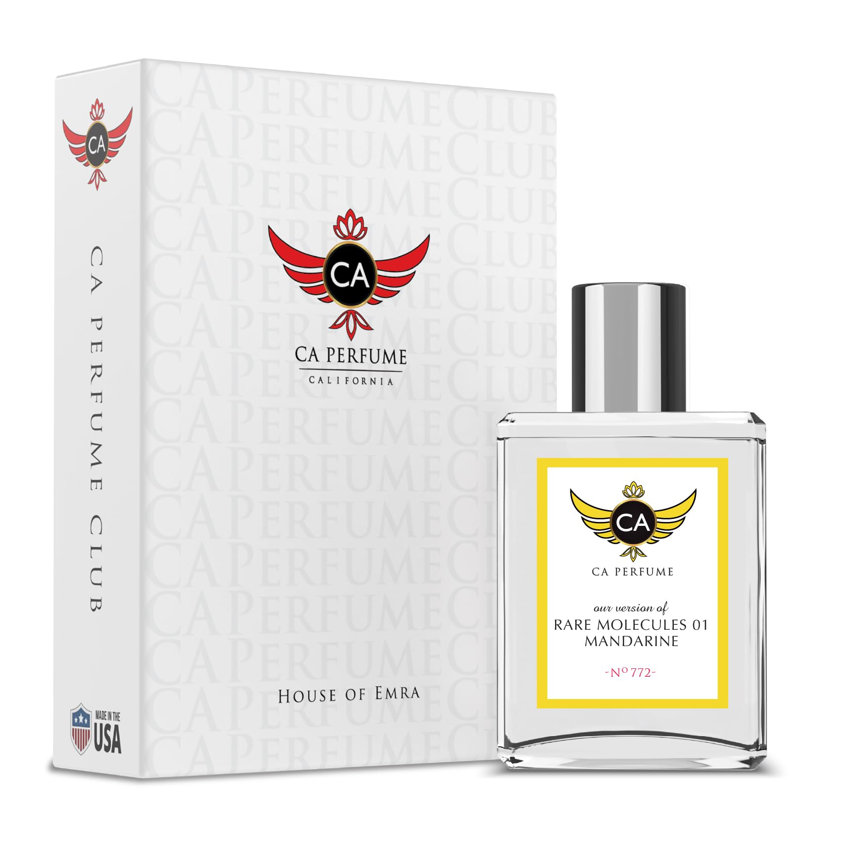 CA Perfume Impression of Rare Molecules Mandarine For Women & Men Replica Fragrance Dupes Eau de Parfum Spray Bottle 1.7 Fl Oz/50ml-X1