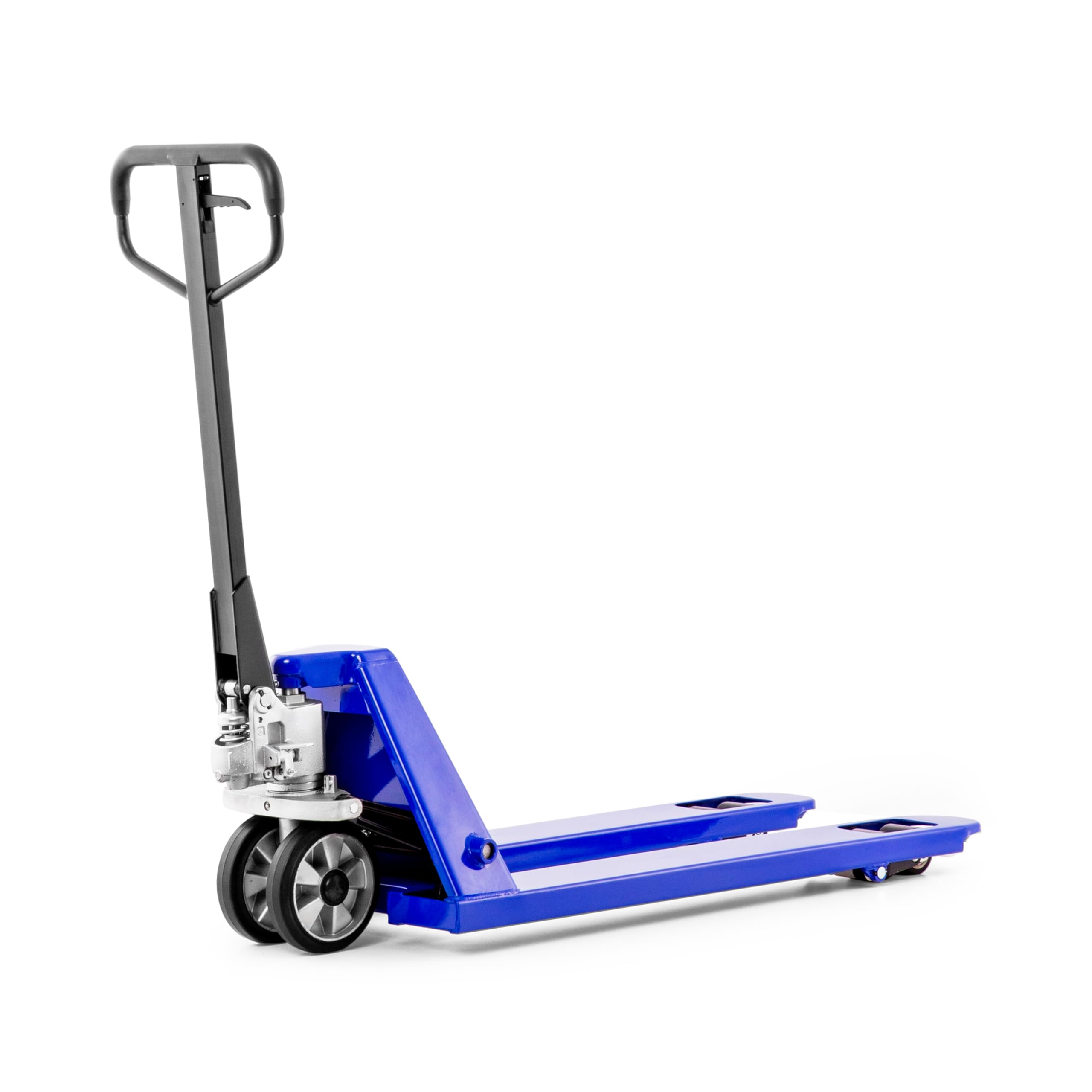 Pallit Hubwagen COMPACT-R | 2500 kg Tragkraft | 800 mm Gabellänge | Gummi Rollen | Single Bereifung | Palettenwagen kurz