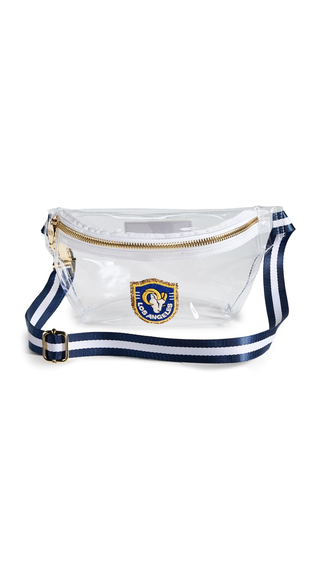 Stoney Clover Lane Women's Los Angeles Rams Clear Fanny Pack, Sapphire And White, One Size