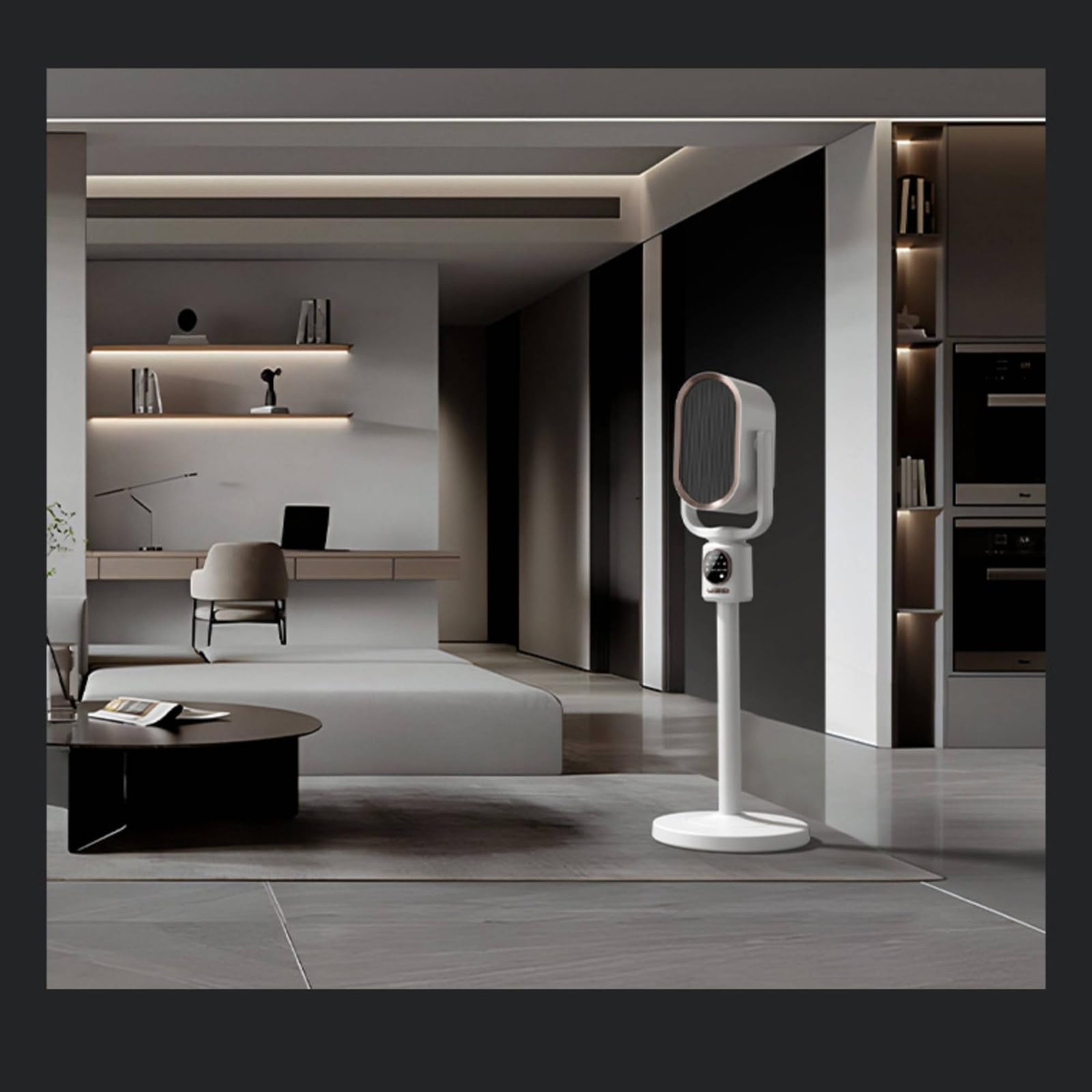 Qianly Calefactor Torre Distancia Programable Calefactor Oscilan con mporizador Compacto para Dormitorio, Oficina, Escritorio