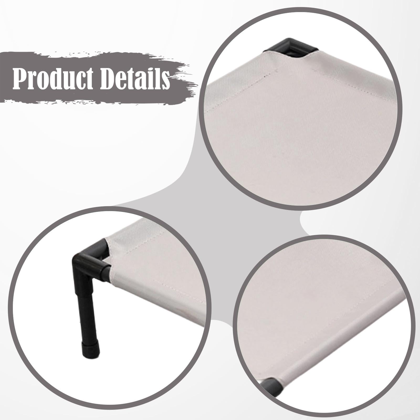 Cama Elevada para Mascotas con Base Elevada Tejido Transpirable Diseño Portátil Y Fácil de Limpiar Recomendada para El de Gatos Y Perros