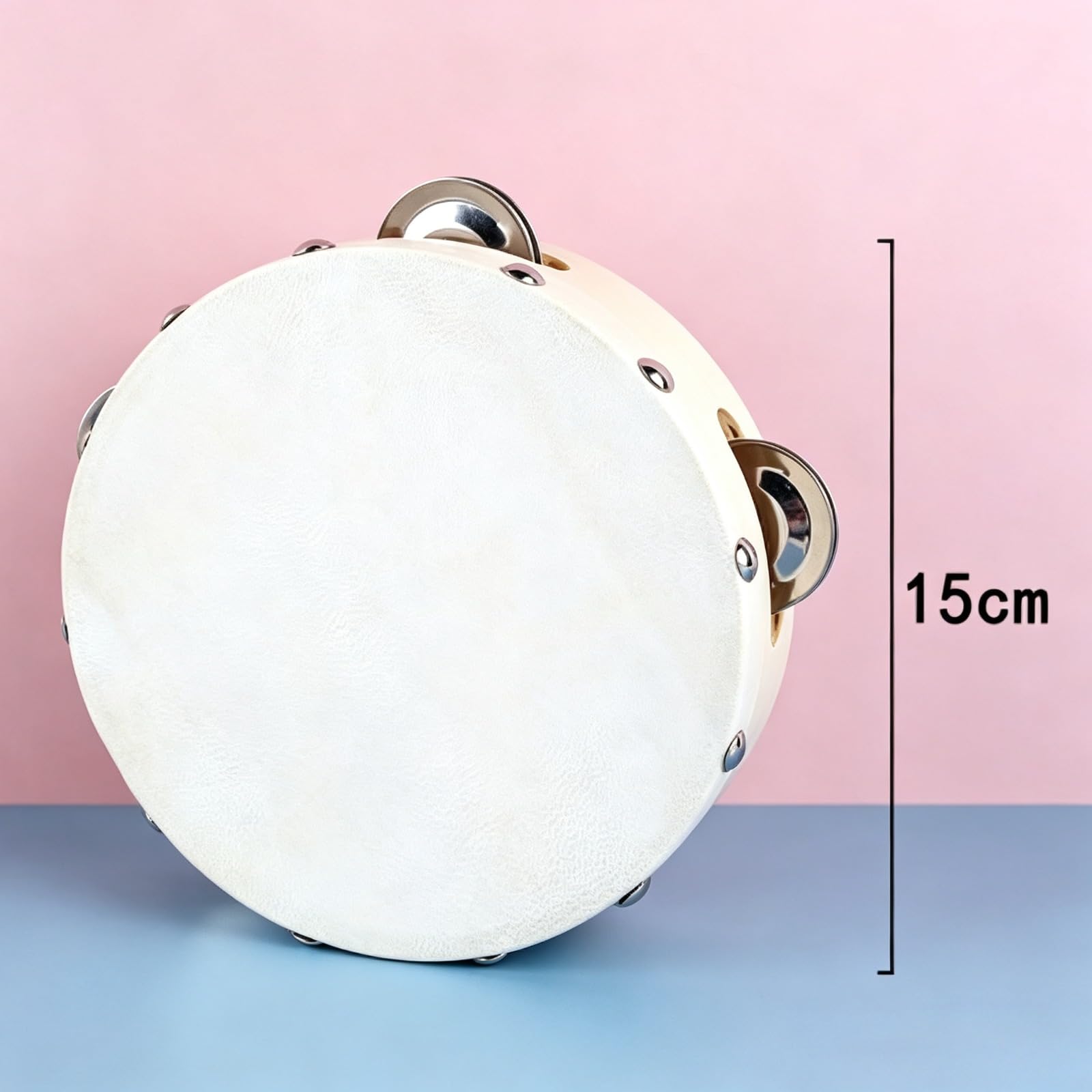 Panderetas personalizadas, mini panderetas de madera de 6 pulgadas a granel para adultos con cinta de 100 cm, panderetas de piel de oveja con nombre personalizado y fecha para iglesia, boda, fiesta