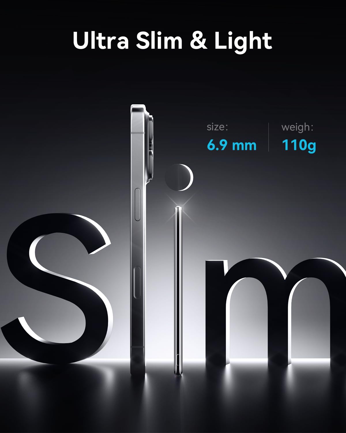 Power Bank Per iPhone, Kuulaa PowerBank Magsafe 5000mAh Ultra Slim 6.9mm Power Bank Magnetico,20W Ricarica Rapida Caricatore Portatile con USB-C per iPhone 16/15/14/13/12/Pro/Plus/Max Series (White)