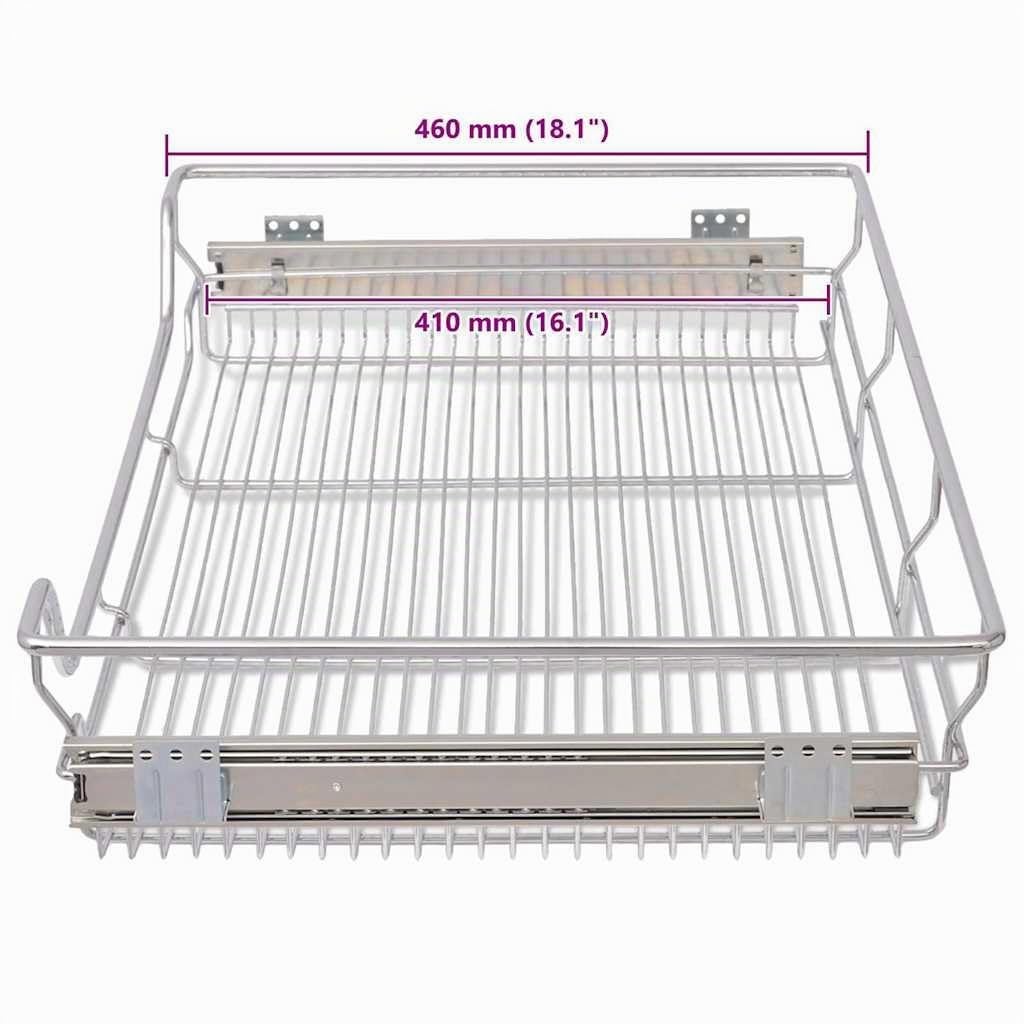 vidaXL 2x Einbauschublade Teleskopschublade Korbauszug Küchenschrank 80 cm