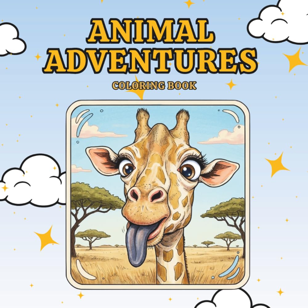 Animal Adventure: Coloring Book Cute & Cozy Animals for Kids, Teenagers and Adults to Color | Easy and Bold Coloring Pages