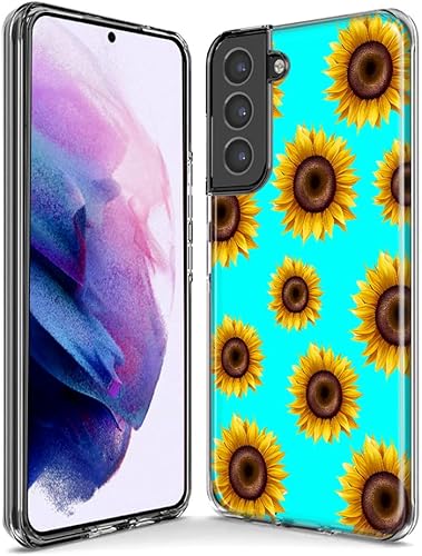 Miniatura 3 de MUNDAZE - for Samsung Galaxy Note 20 Ultra Yellow Sunflowers Polkadot on Turquoise Teal Case Slim Hybrid Shockproof Hard Shell Soft TPU Heavy Duty