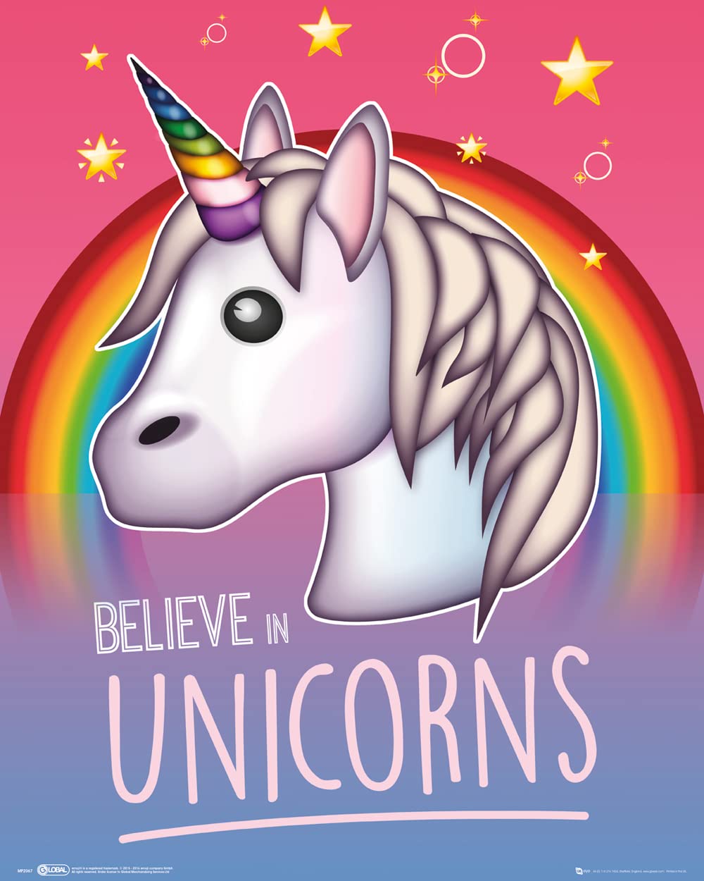 GB eye Emoji Believe in Unicorns Mini Poster