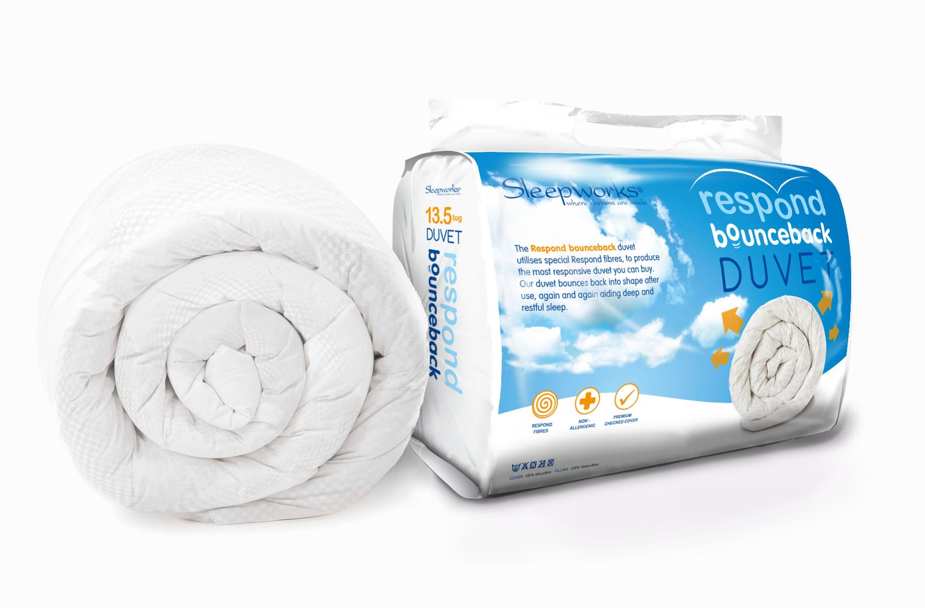 15 Tog Luxury Hotel Quality Respond Bounce Back Double Bed Size Microfibre Duvet Quilt, Embossed Soft Touch Ideal For Autumn & Winter By Littens