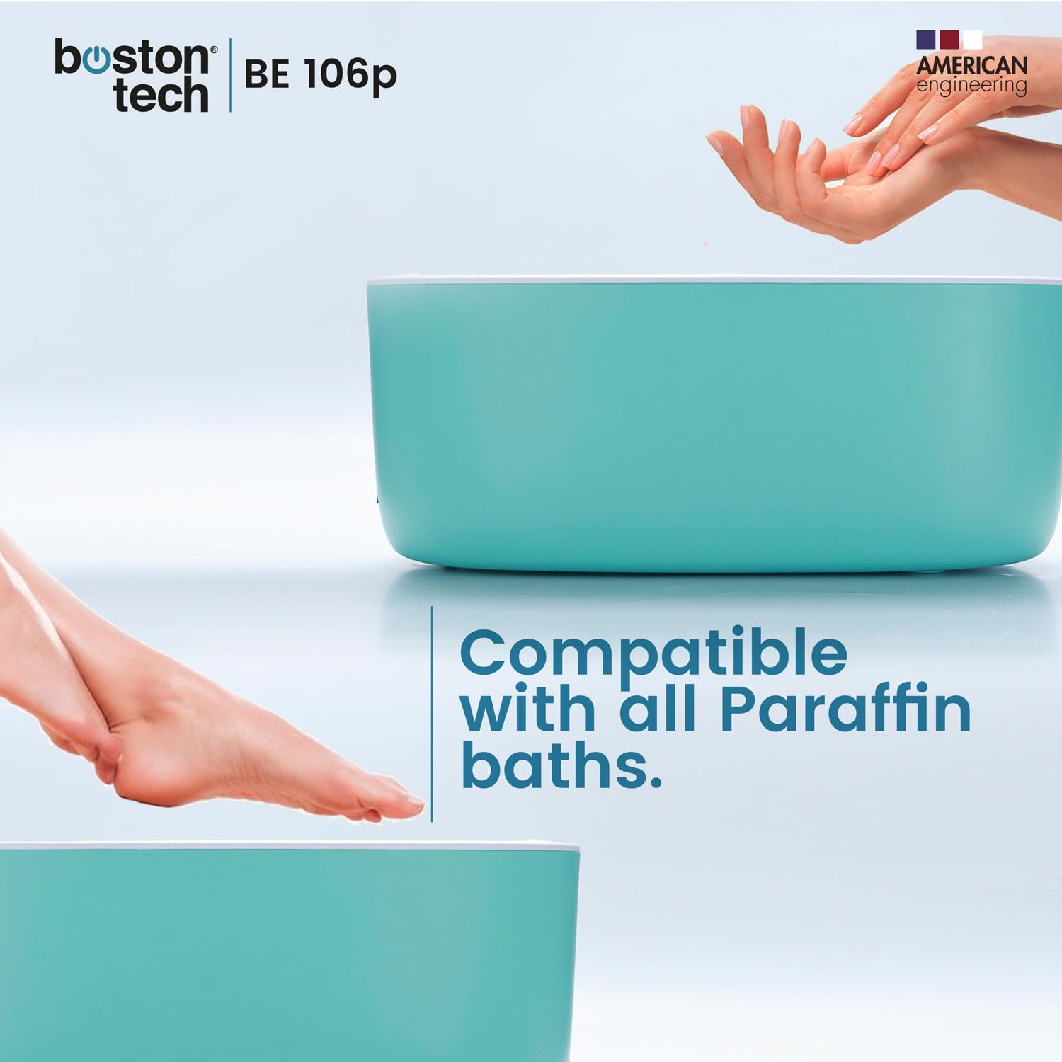 Boston Tech BE106-P Czysty wosk parafinowy 3 kg. 6 bloków 450g C/u. Idealny do każdej kąpieli parafinowej. Zastosowanie terapeutyczne i estetyczne. 5 Dostępne różne zapachy. (Brzoskwinia), 3000
