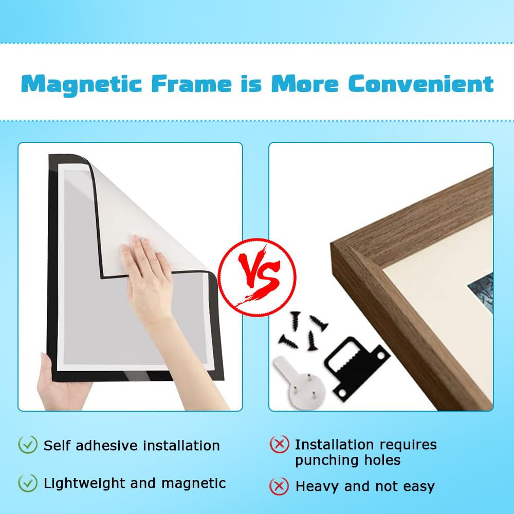 Lot De 2 Cadres Magnétiques En PVC 30x40 Cm - Pour Peinture Diamant, Photo, Poster