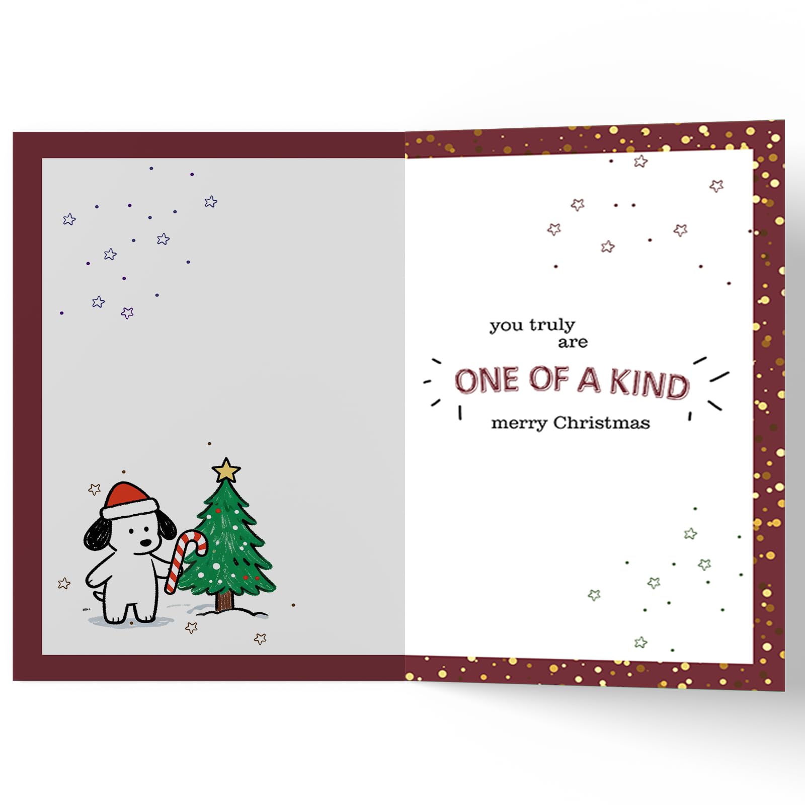 FANCYLUCKY Lustige Weihnachtskarte für Enkelsohn von Oma Opa, Frohe Weihnachtskarte für Enkel, niedliche Weihnachtskarten, Geschenke für Enkelkind