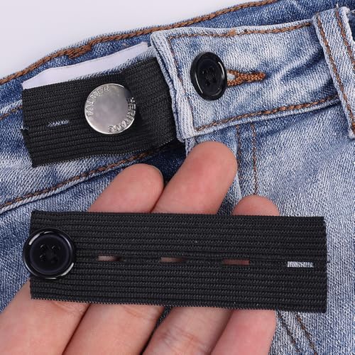 3 Pcs Comfy Clothiers Elastic Waist Extender for Shorts & Pants, Strong Adjustable Pants Button Extenders for Women and Men