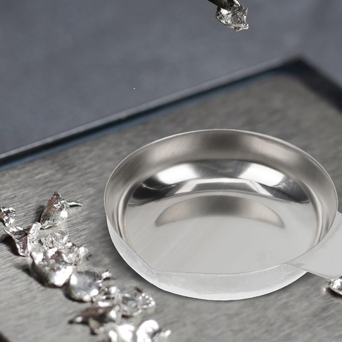 MAGICLULU Vassoio in Acciaio Inox per Bilancia Elettronica per Misurazione Stabile di Piccoli Oggetti e Accessorio per Uso Professionale in Gioielleria
