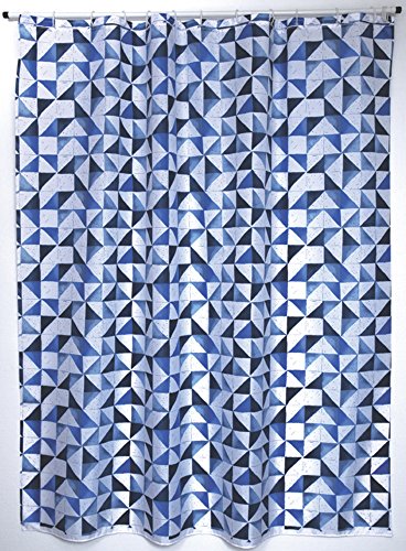 MSV "Premium Calula Polyester Shower Curtain, Blue, 180 x 200 cm, W 70.9" x L 78.7" (1 Panels) - Image 3