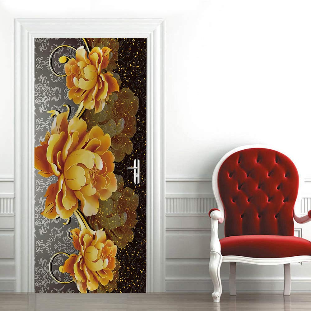 Vinyle affiche de porte autocollante 73x205 cm pour rénover sans peindre salon et bain