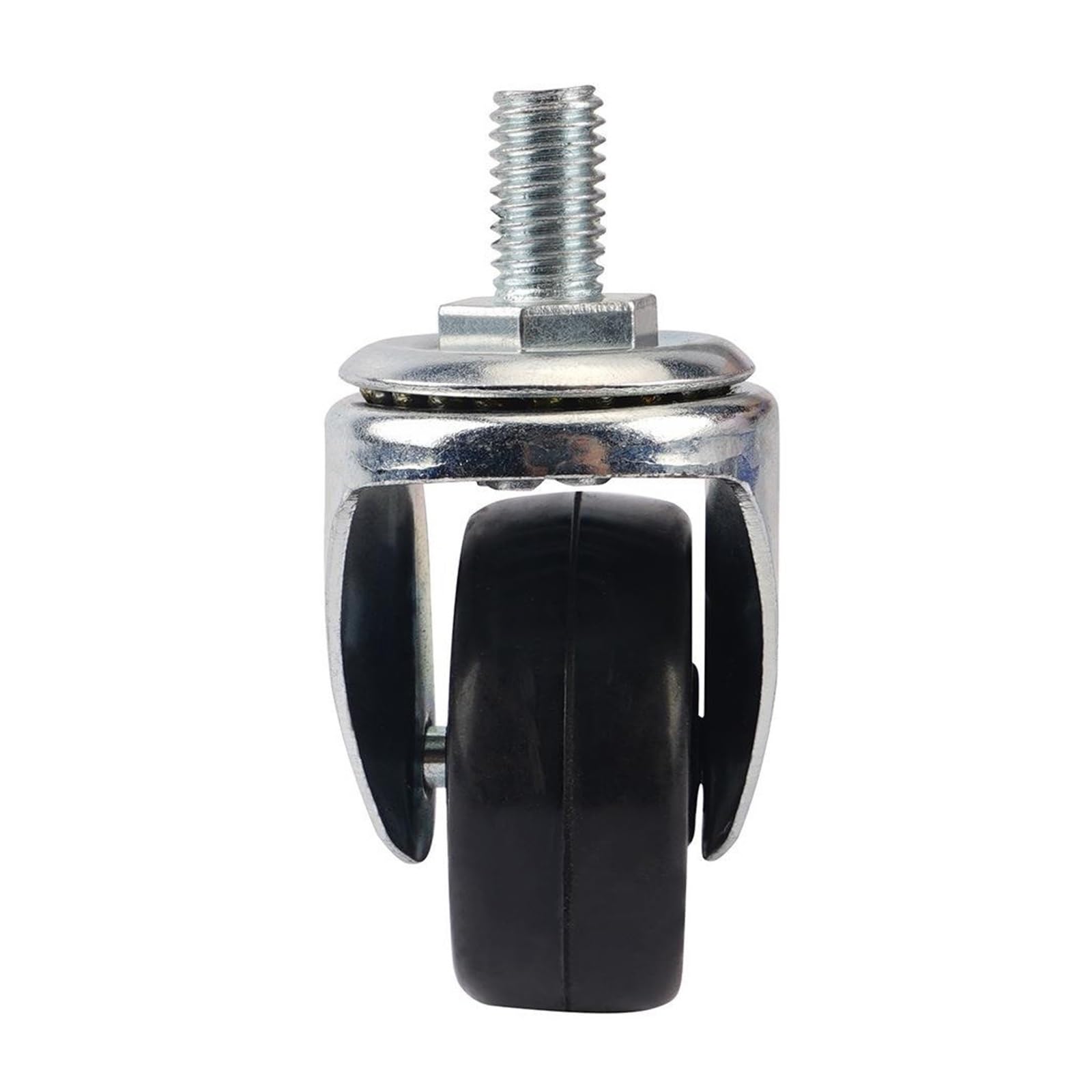 4 szt. 2" lekkie kółka obrotowe z gwintem M10×17 mm - miękkie gumowe koła do mebli i sprzętu AGD