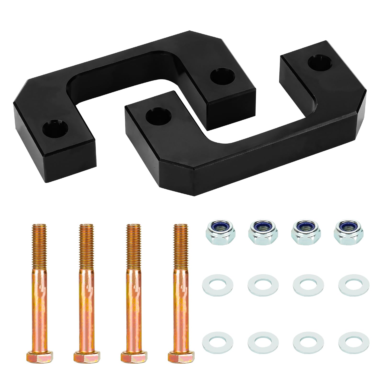 National Drivetrain 2" Front Strut Mount Spacer Lift Leveling Kit For Chevy 1500 2007+