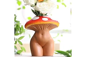 GUGUGO Mushroom Lady Body Vase: Unique & Eclectic Home Decor