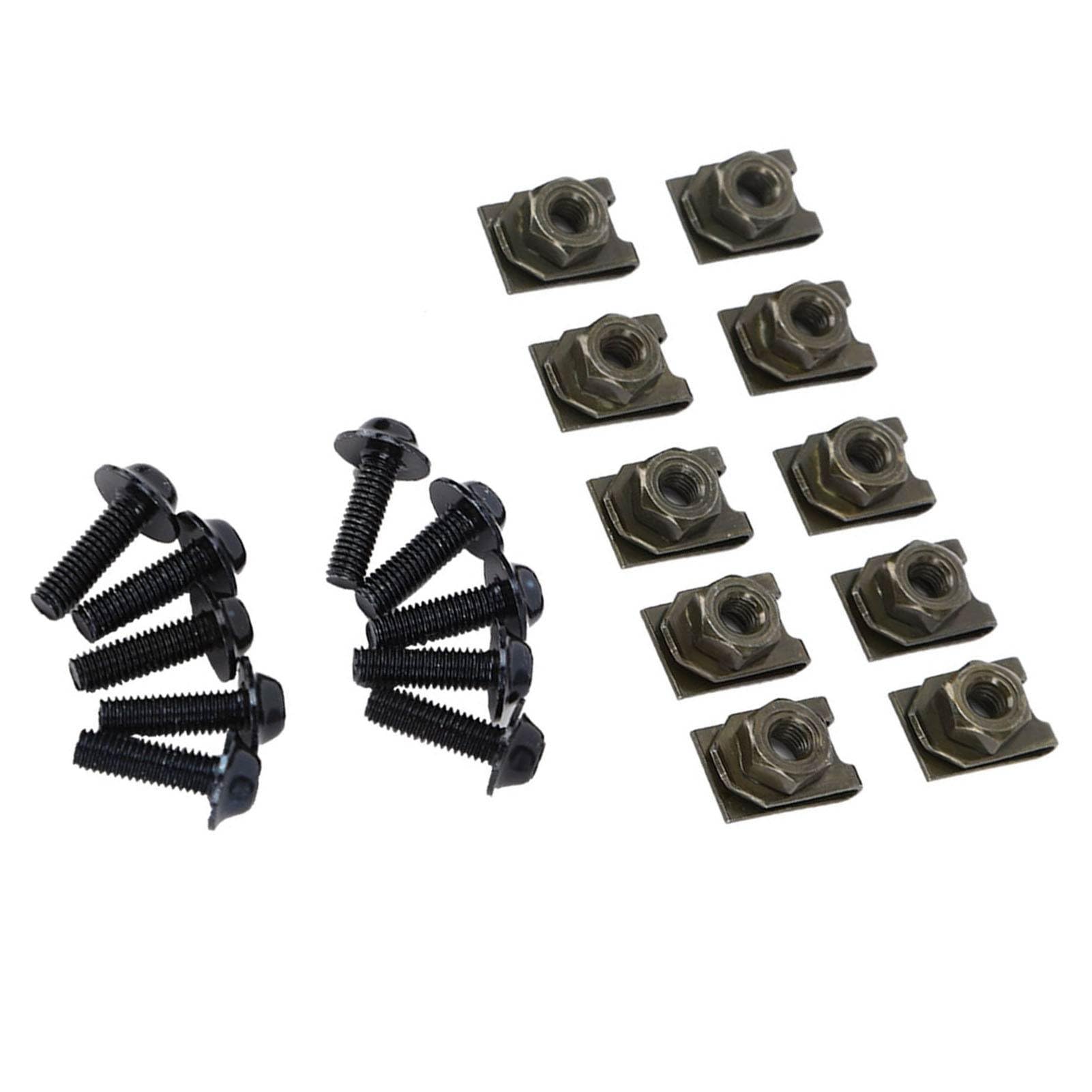 Generic Mounting Clamp, Mounting Nut Motorcycle Fairing Fastener Clip Nut Fairing Clip Nut Screw Spire Speed Widely Used for Car Decoration (Black), Generic63s9rtypaf-04