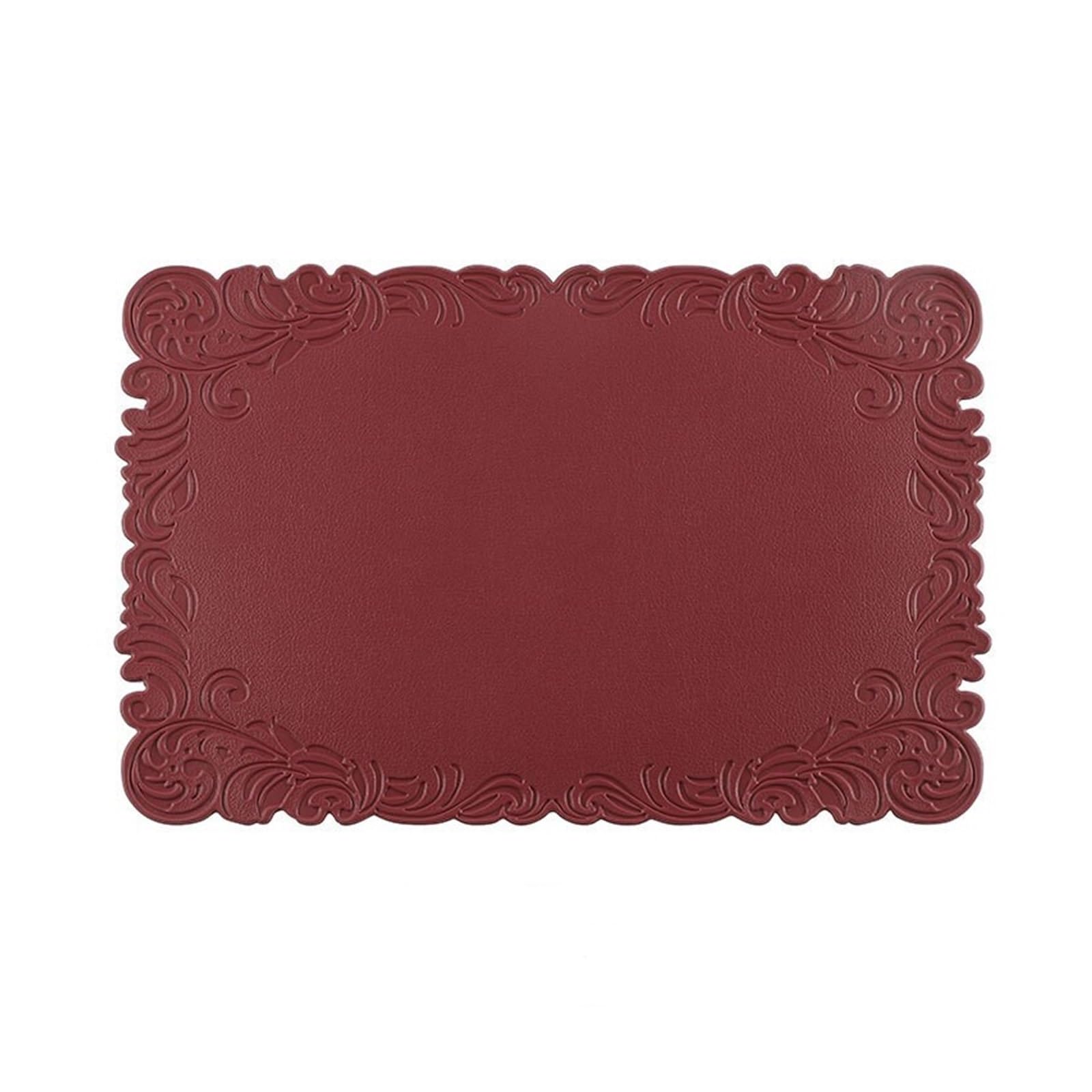 Napperons de cuisine haut de gamme texture crème et finitions DFB Red