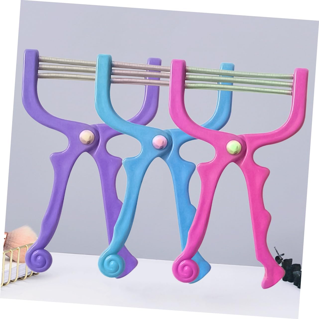 3pcs Face Hair Removal Tool Portable Facial Hair Epilator Painless Spring Shaver for Women Men Forehead Cheeks Random Color