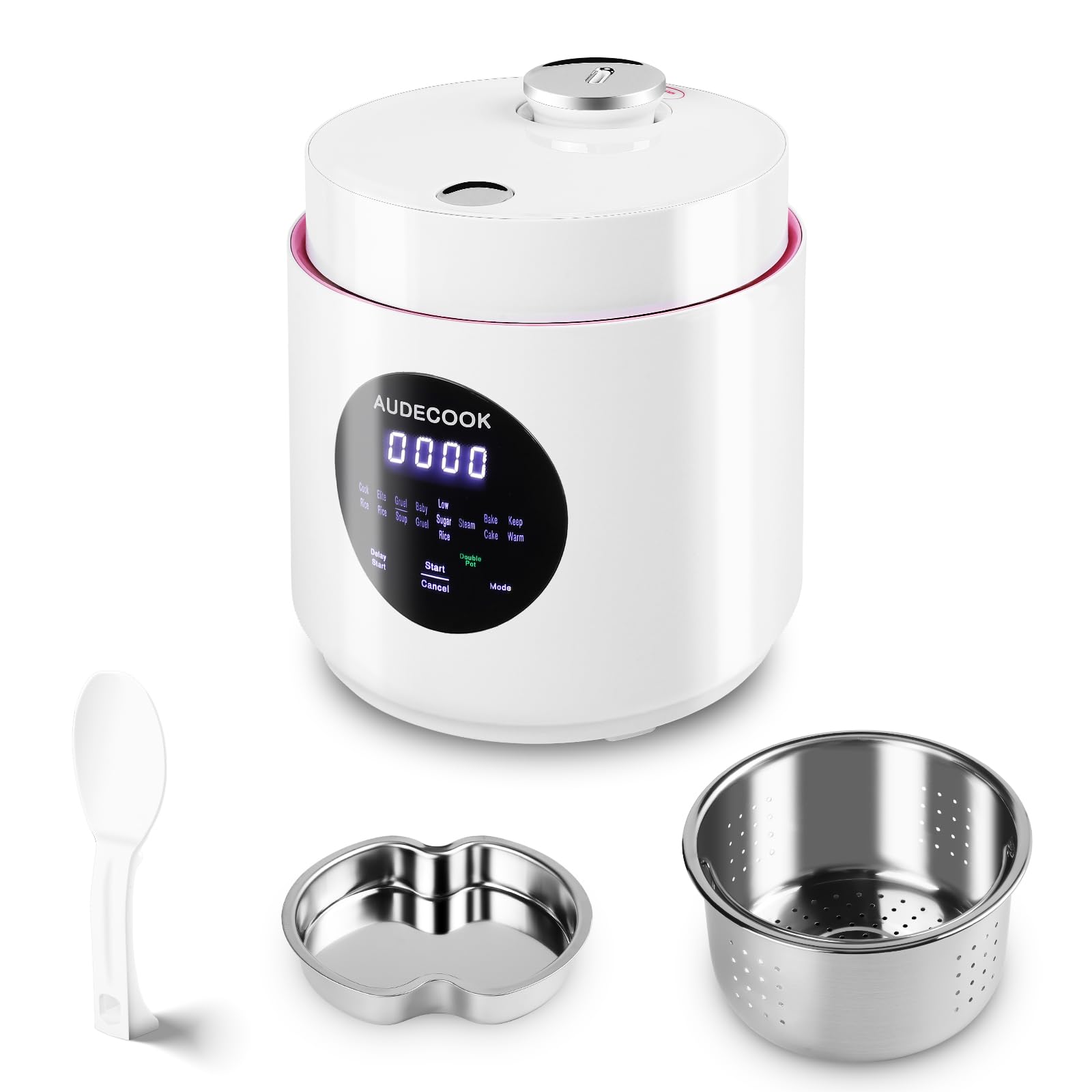 Audecook Low Sugar Rice Cooker with PFAS-Free Ceramic Nonstick Inner, 1 ...