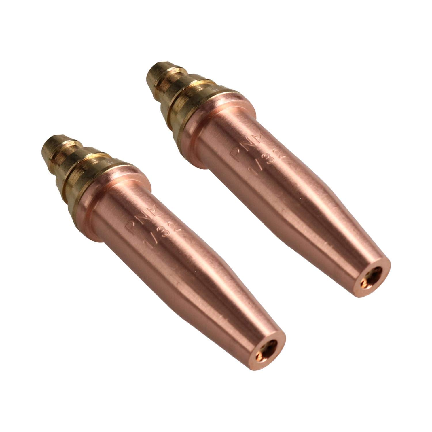 PNM Oxy Propane Gas Cutting Nozzle Tip Standard Length 1/32" 3-6mm Oxygen 2pk