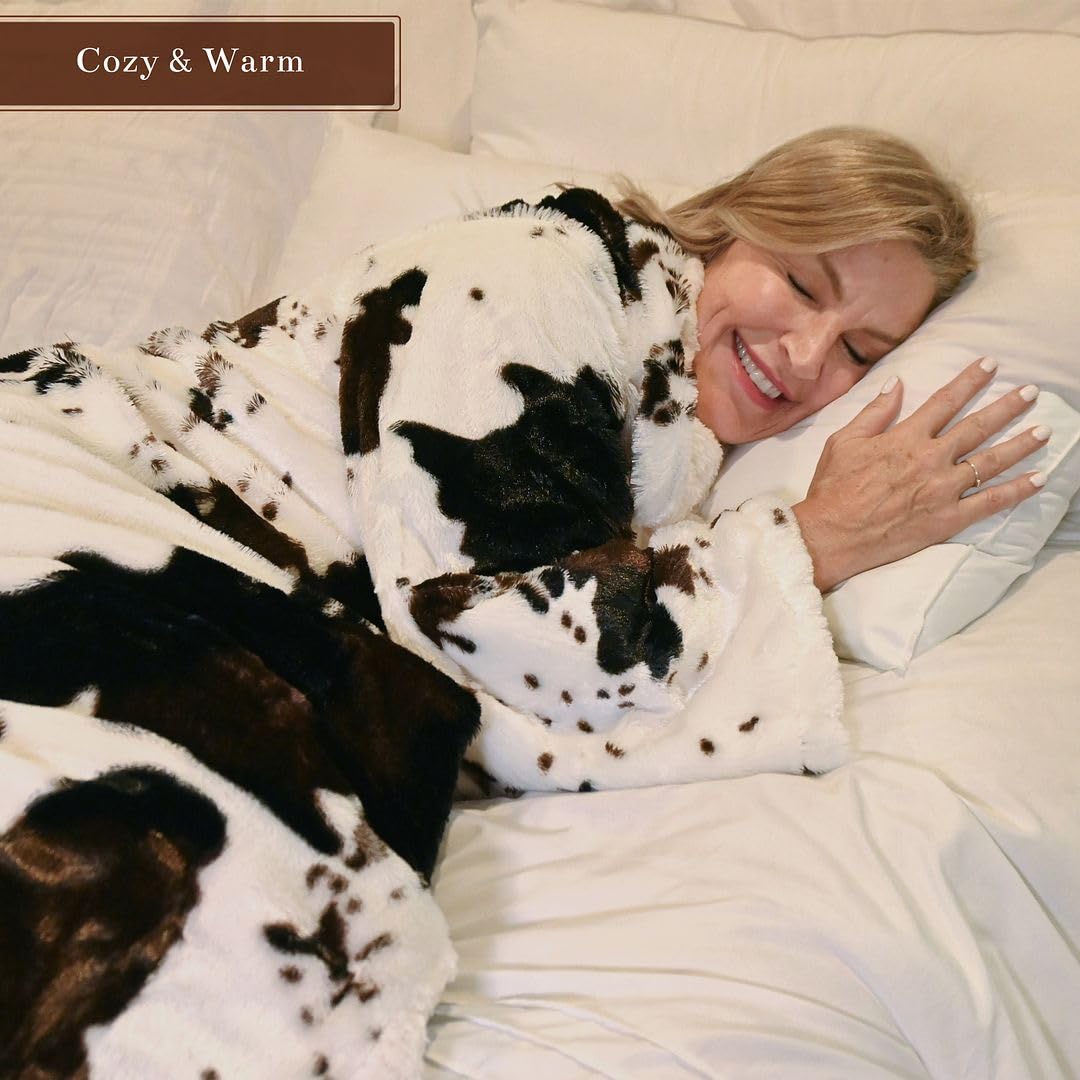 Homesmart Cow Print Blanket Queen Size Microfiber Soft Cow Print Stuff - Picture 37 of 37