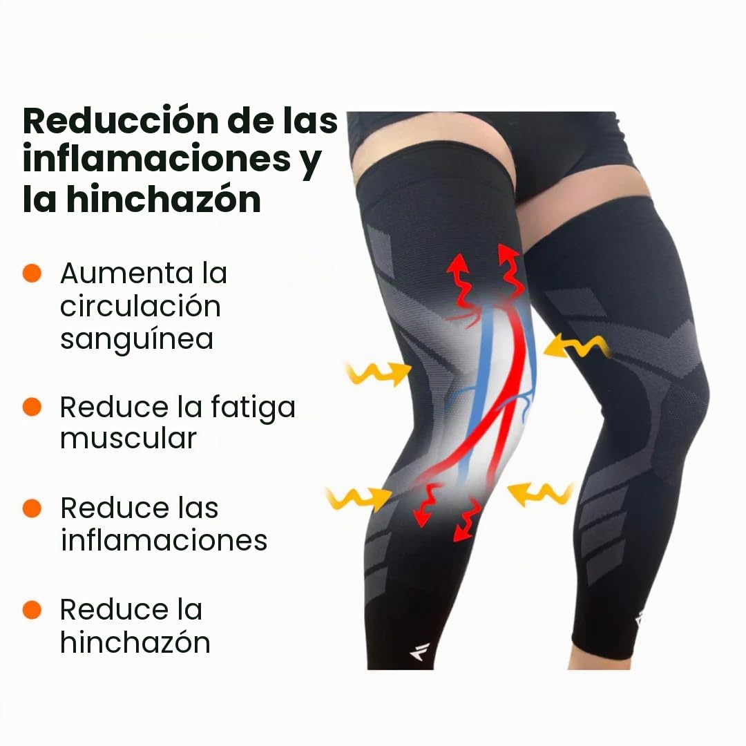 Flytex – Mangas de Compresión Rodilla - Alivio del Dolor y de Lesiones de Rodilla - Artrosis, Desgarro de Menisco, Ligamento Cruzado, Síndrome de la banda Iliotibial -