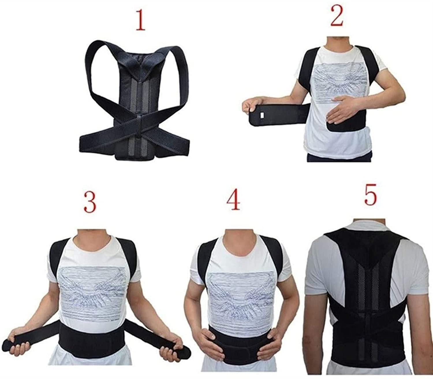 Amazon.com: Corrector de postura, soporte lumbar, corrector de postura, soporte de espalda para hombres y mujeres, ortesis, entrenador de cintura, enderezador para corregir la postura de la espalda (tamaño XXL: XXL) :