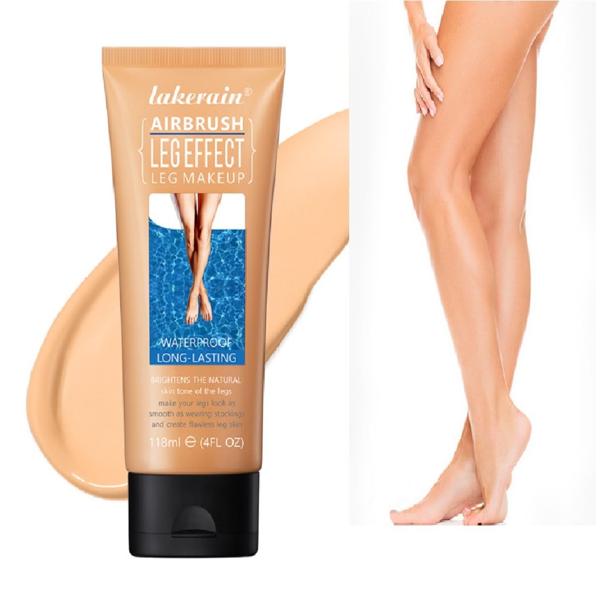 Leg Makeup Waterproof No Transfer, Leg & Body Scar Cover Up, 2#Medium Golw 2# Medium Golw 4 Fl Oz (Pack of 1)