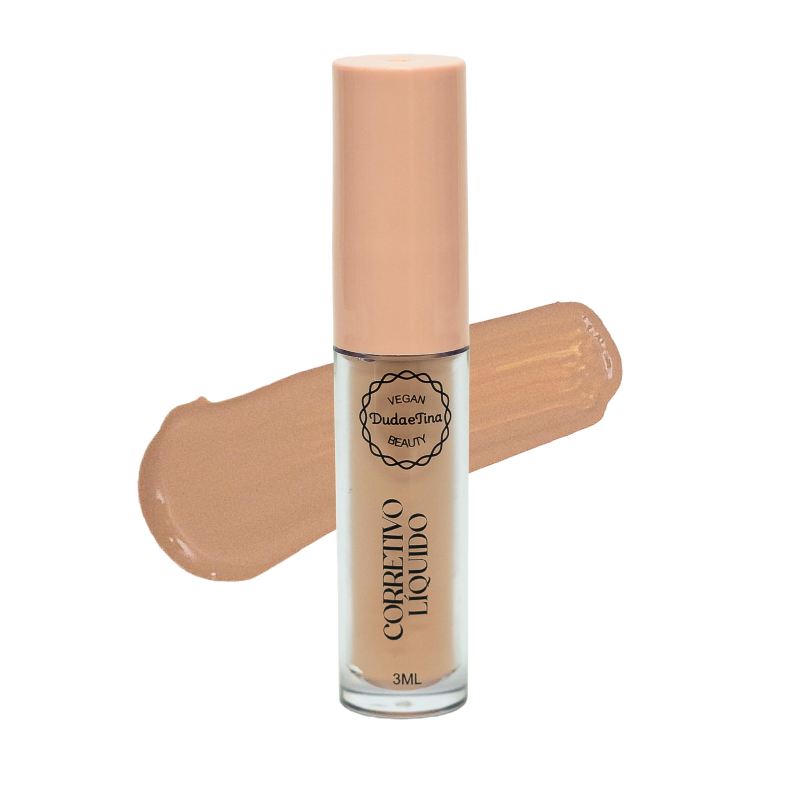 Duda e Tina Vegan BeautyConc al r - Full cov rag , V lv ty Finish, Und r Ey s Mak up, V gan Formula, Cru lty Fr , Cl an B auty, Mad in Brazil, Trav l Siz , 0.1 fl oz/ 3 ml (color 04)