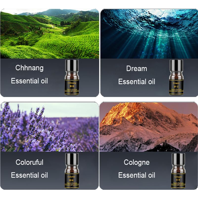 Image of Natural Essential Oil Refill for Universal Air Freshener | 4-Pack | For Most Car & Home Diffuser. 4 x 5ml Natural Essential Oil. No Synthetic Fragrance. Easy to Refill. Long-lasting Freshness.