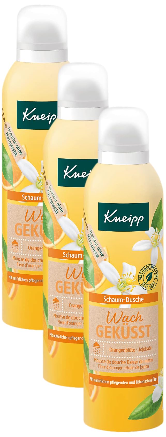 Kneipp Schaum-Dusche Wachgeküsst (1 x 200 ml) 3er Pack
