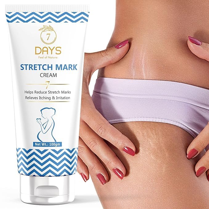 7 DAYSAnti-Stretch Marks cream | Reduce pregnancy related stretch marks & provide 24 hour moisturization to relieve itching & irritation 100 g